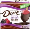 Dovebar raspberry sorbet wwith dark chocolate snack size bars - Product