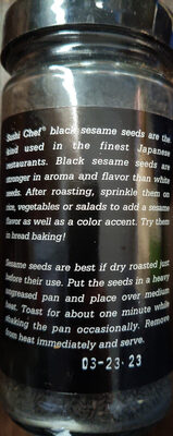 Black Sesame Seeds, 3.75 OZ - Product