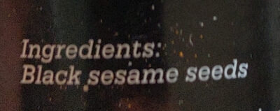 Black Sesame Seeds, 3.75 OZ - Ingredients