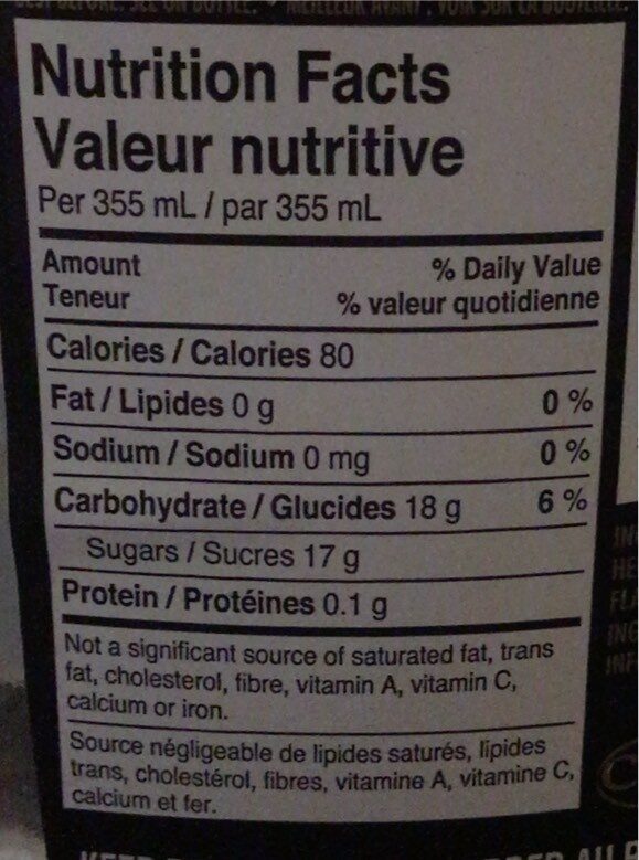 Tisane Glacée - Nutrition facts - fr