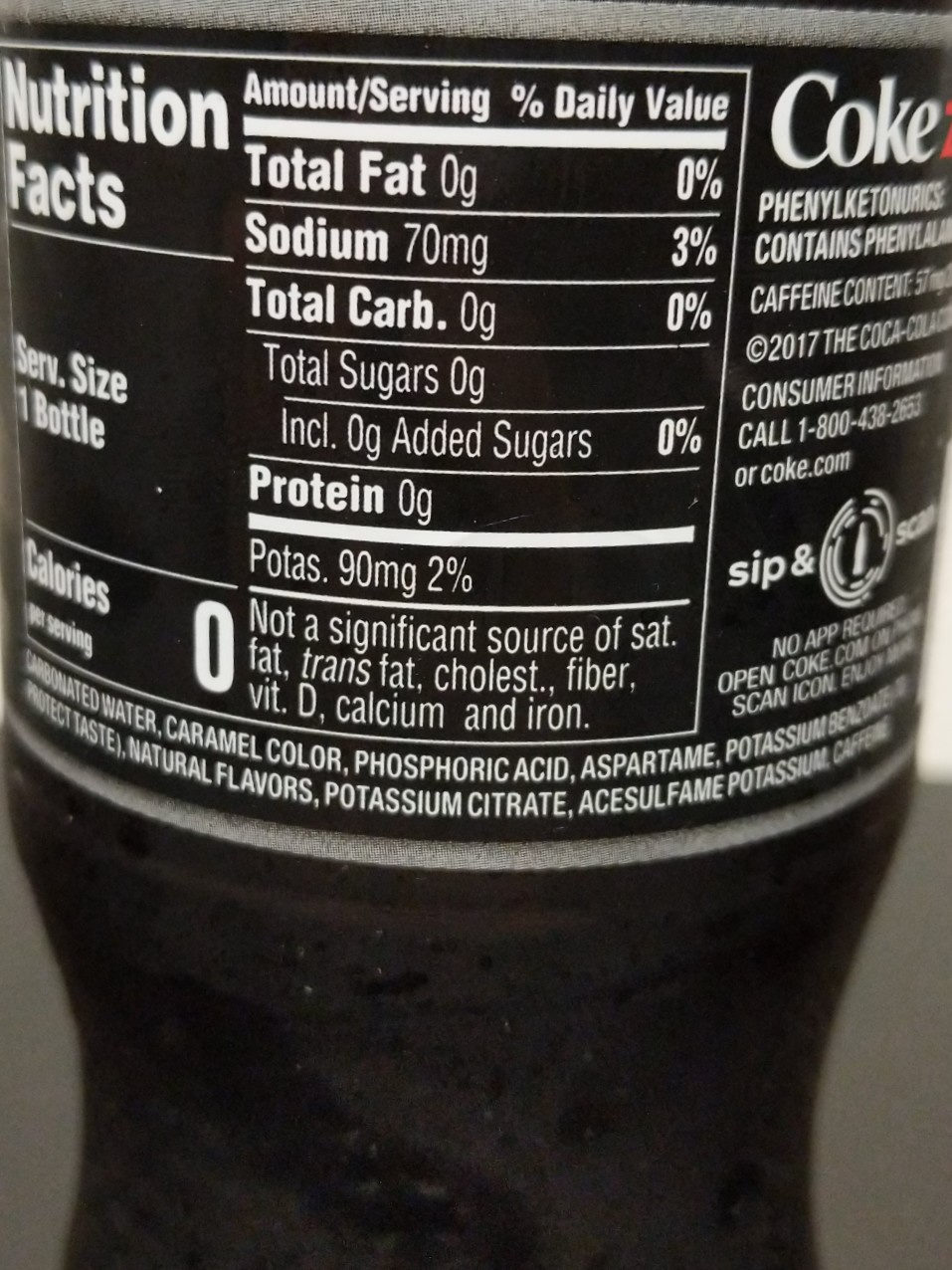 Coca-Cola zero sugar - Ingredients