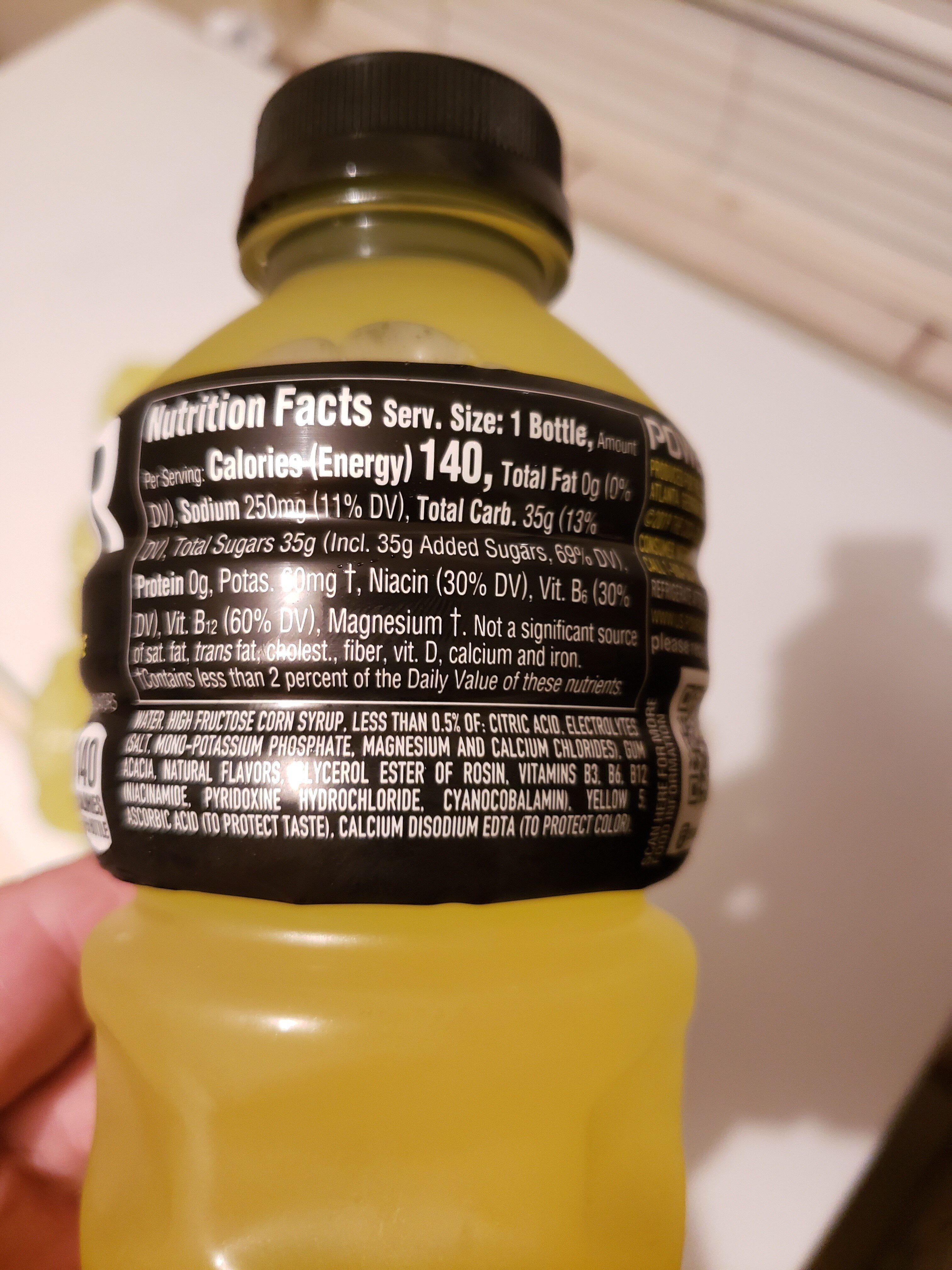 Lemon lime sports drink - Ingredients