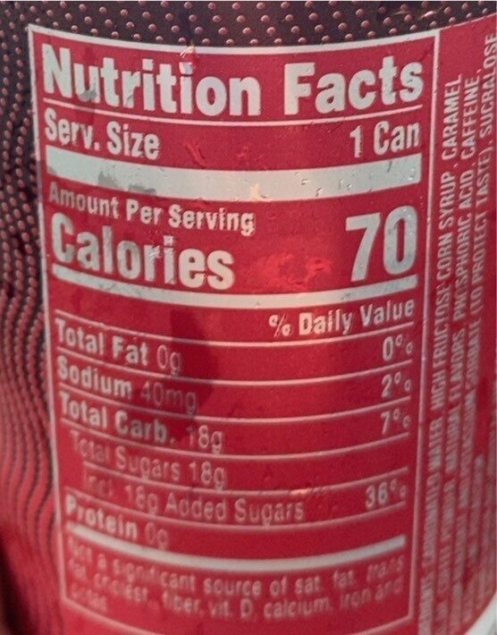Coca-Cola coffee - Nutrition facts
