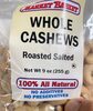 Whole cashews roasted salted - Producto
