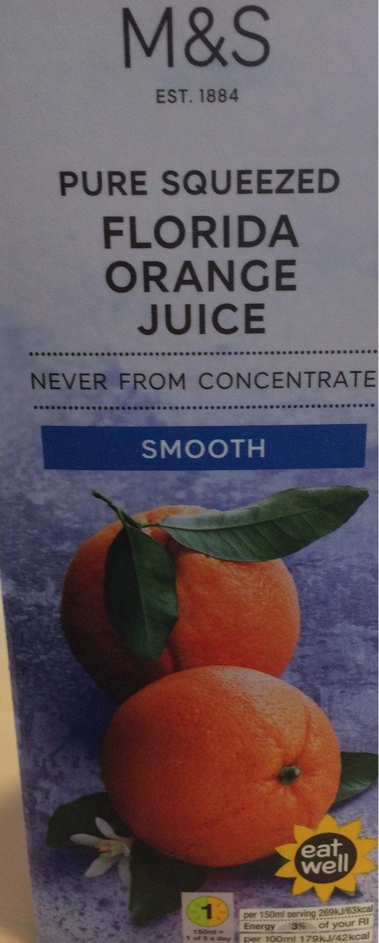 Pure squeezed florida orange juice - Produit