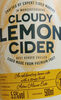 Cloudy Lemon Flavour Cider - Product