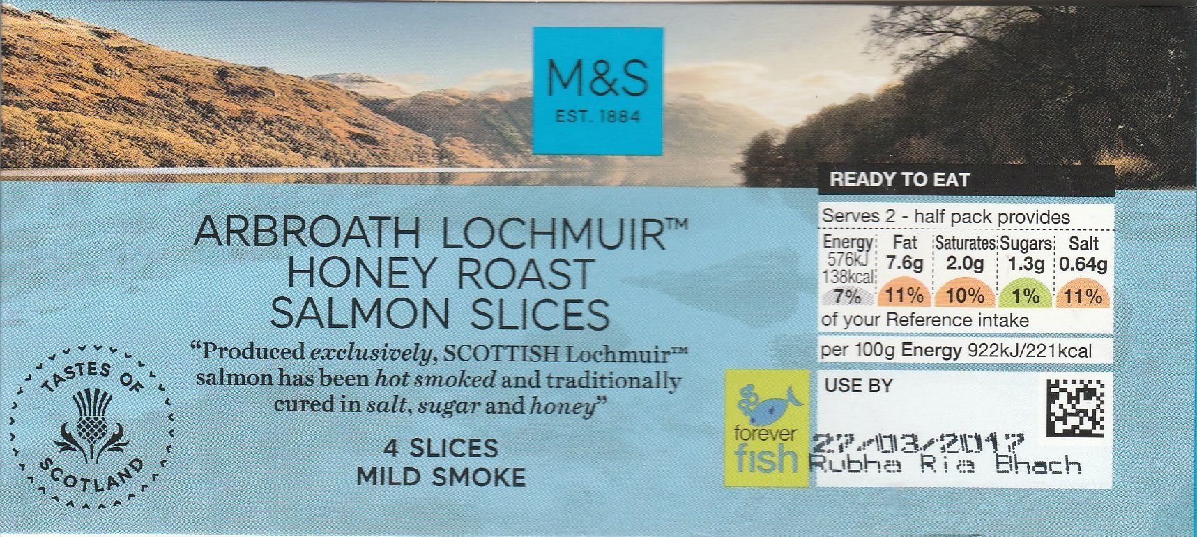 Arbroath Lochmuir Honey Roast Salmon Slices - Product - fr