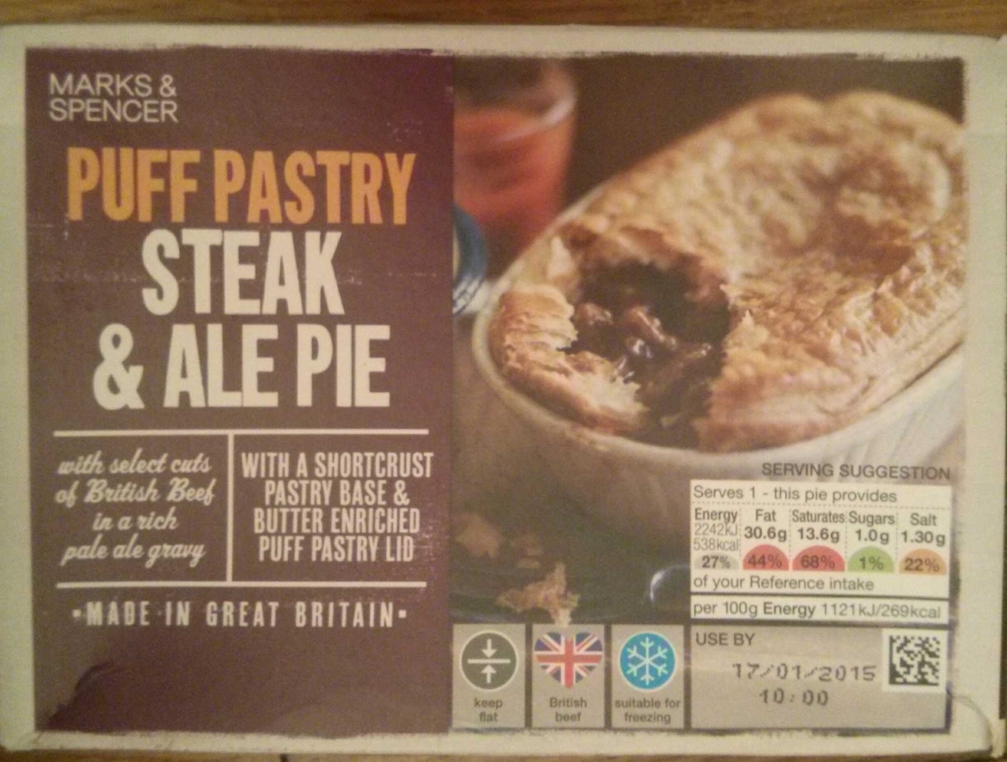 Puff Pastry Steak & Ale Pie - Product - fr