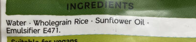Microwave Wholegrain Rice - Ingrédients