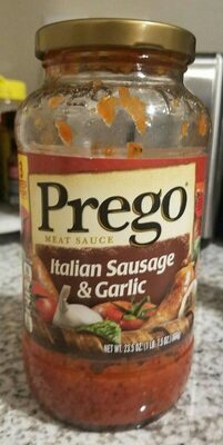 Prego sauces sausage & garlic - Produkt - en