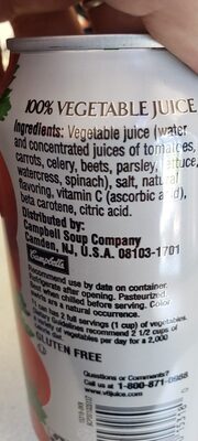 100% original vegetable juice - Ingredients