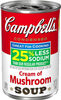 Campbellscondensed less sodium cream of mushroom soup - Product