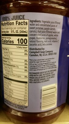 Promegranate Blueberry 100 % Juice - Ingredientes - en