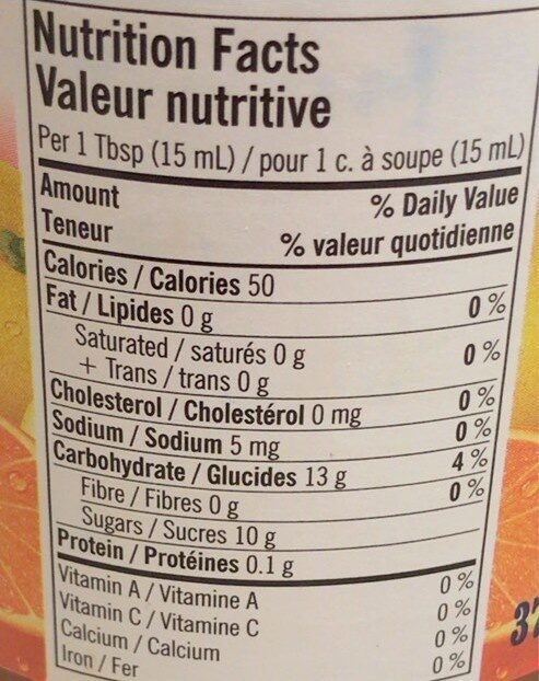 Marmelade pure - Nutrition facts