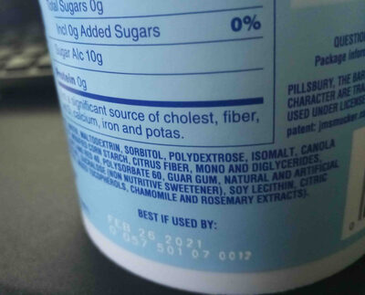 Pillsbury sugar free vanilla frosting - Ingredients
