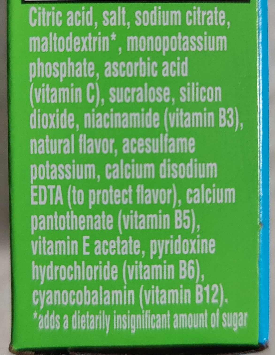 Kiwi Strawberry Electrolyte Water Beverage Mix - Ingrediënten - en