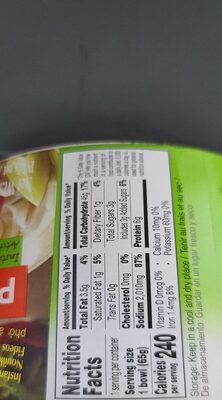 pho ga - Nutrition facts