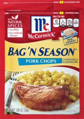 Bag 'n season pork chops cooking & seasoning mix - Product
