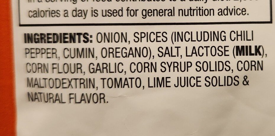 Chicken Taco Seasoning Mix - Ingredients