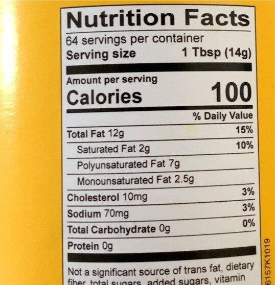 Real smooth creamy mayonnaise best of america - Nutrition facts