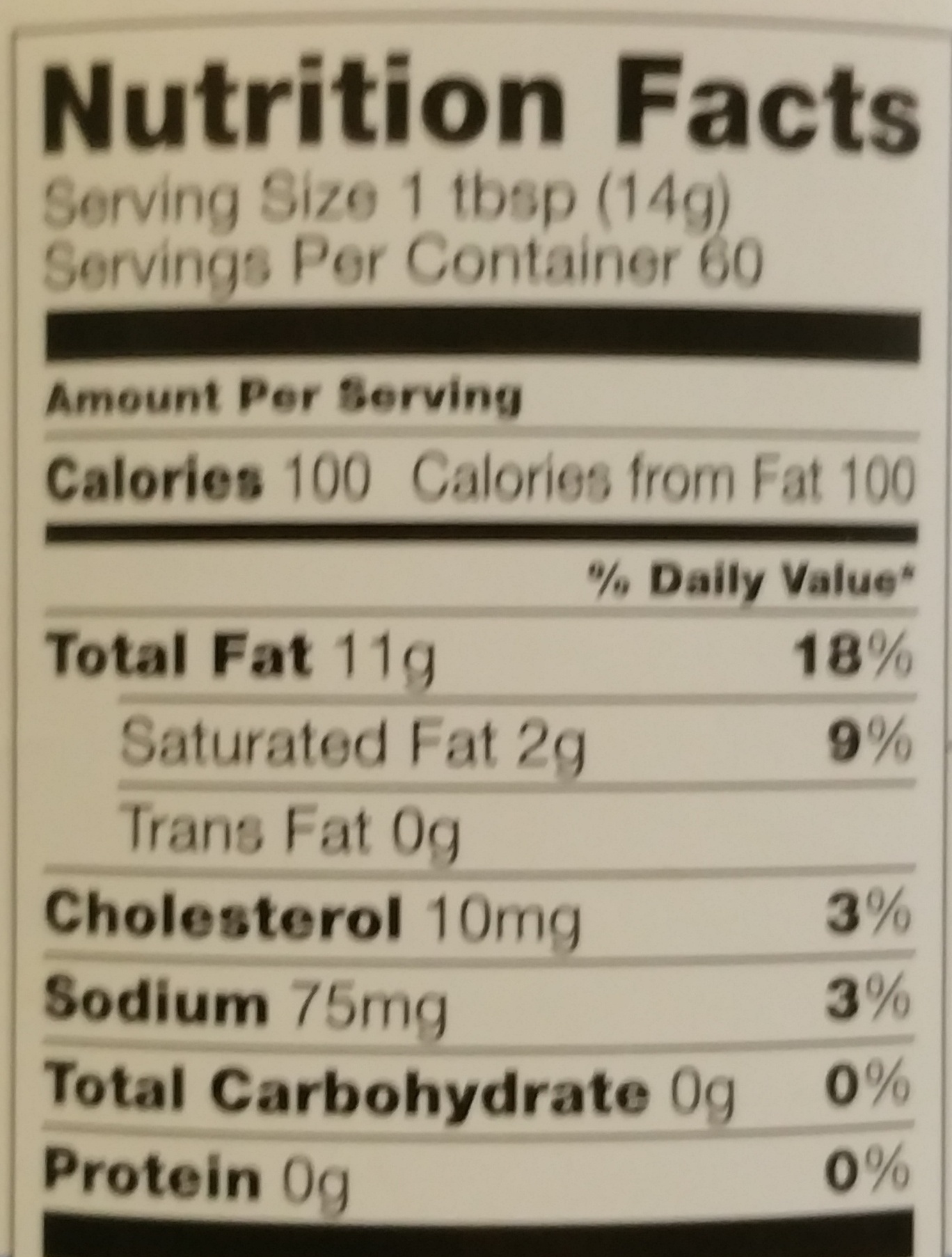 Real Mayonnaise - Tableau nutritionnel - en