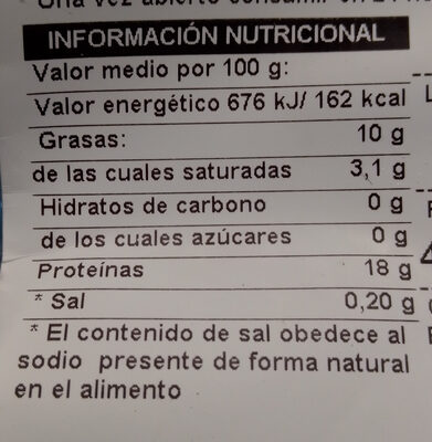 Contracuixes grogues - Informació nutricional