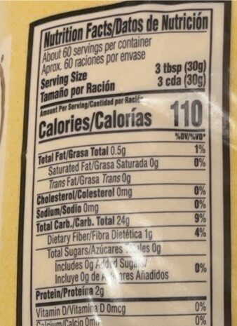 Enriched Yellow Corn meal - Nutrition facts