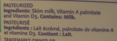 Skim Milk - المكونات - en