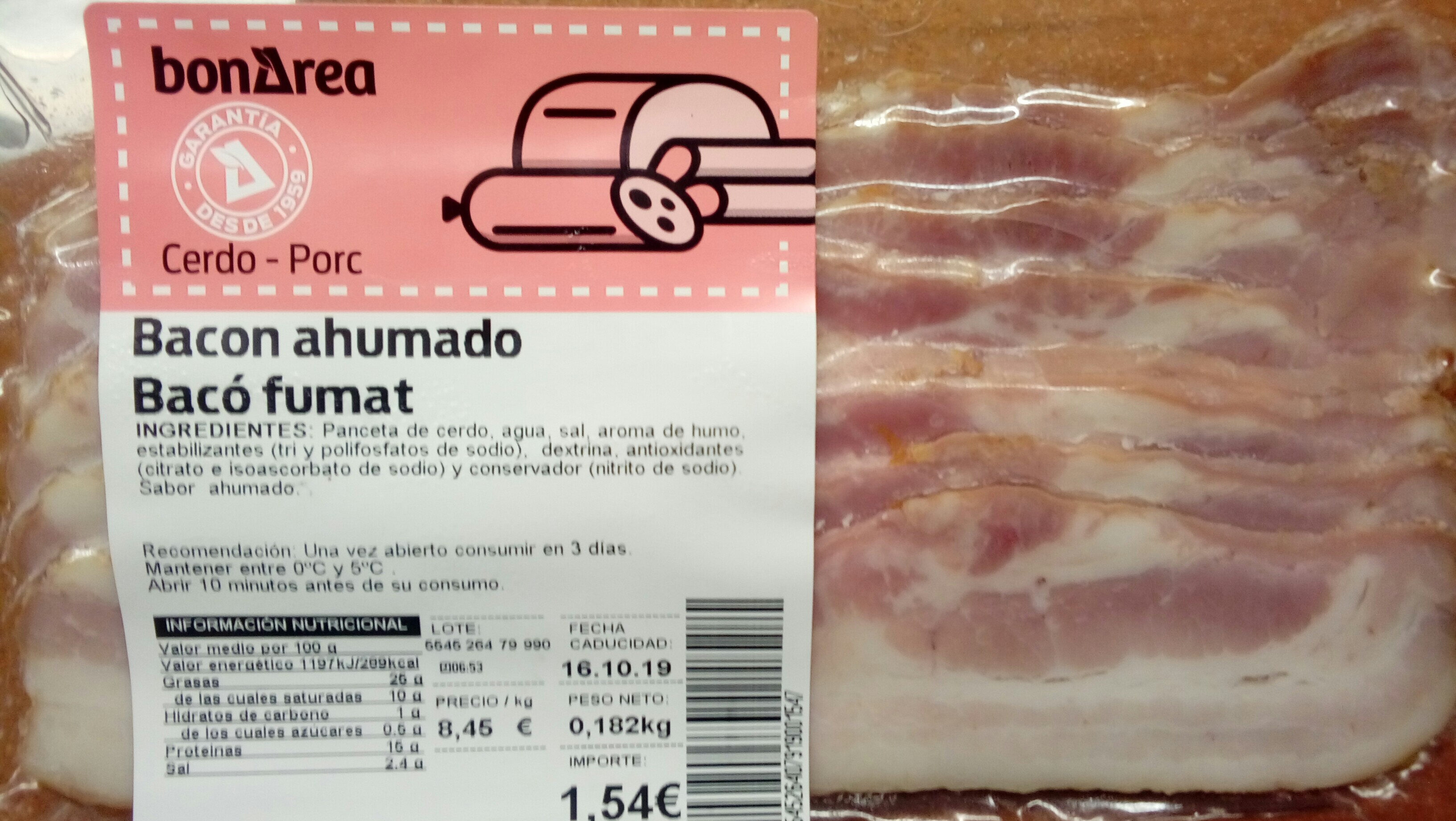 Bacon ahumado - Producte