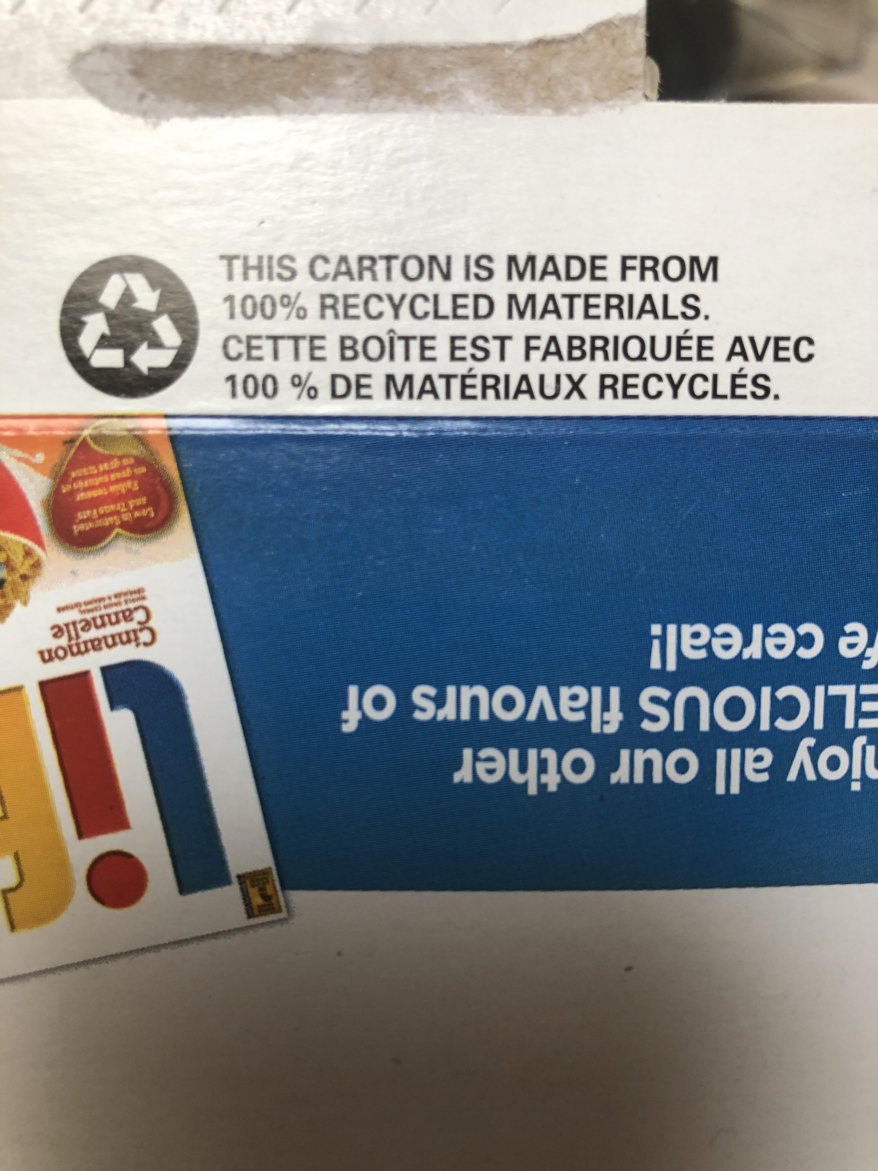 Life - Instruction de recyclage et/ou informations d'emballage