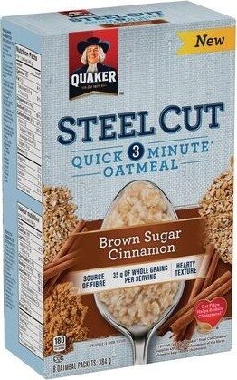 Steel Cut Quick 3 Min Oatmeal Brown Sugar Cinnamon - Produit - en