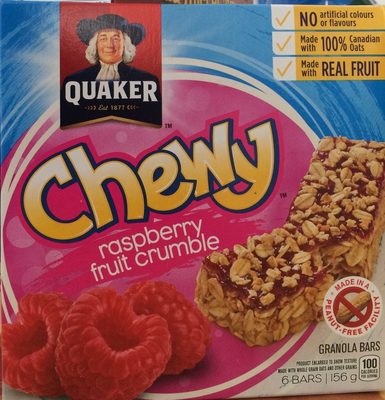 Chewy Raspberry Fruit Crumble Granola Bars - Product - fr