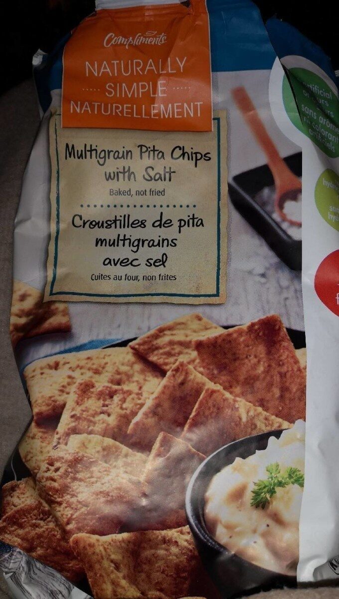 Multigrain pita chips with salt - Product - fr