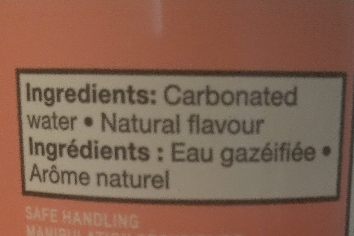 Grapefruit Flavour Sparkling Water - Ingrédients