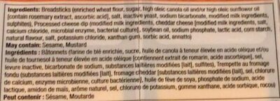 Breadsticks & Cheese - Ingredients