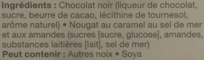 Caramel & Sea Salt Swiss Dark Chocolate - Ingrédients