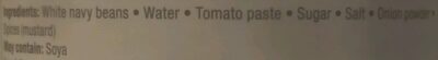 Beans in Tomato Sauce - Ingrédients - en