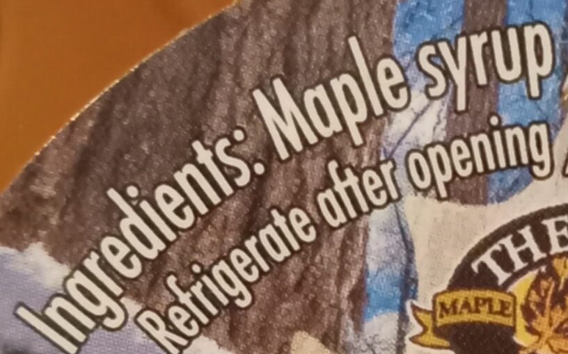 Maple Syrup - Ingrédients - en