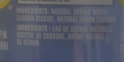 Lemon Flavour Carbonated Natural Spring Water - Ingrédients
