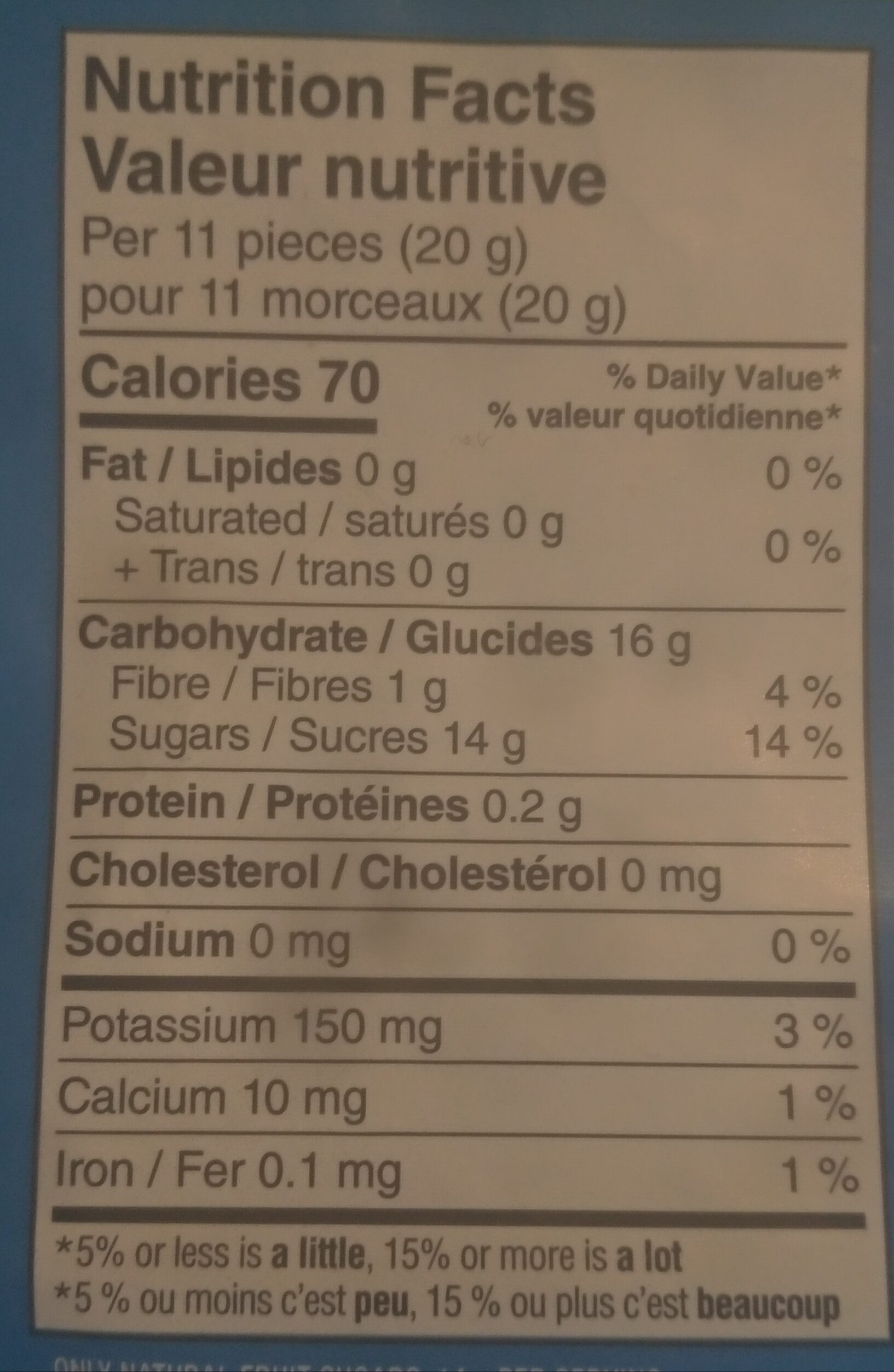 Apple Strawberry fruitsource Bites - Nutrition facts