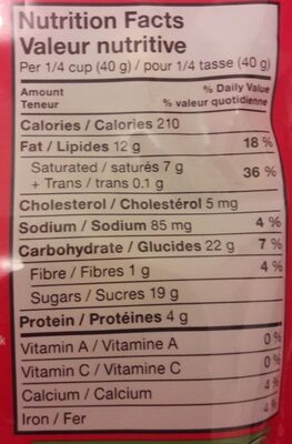 M&M's - Nutrition facts - fr