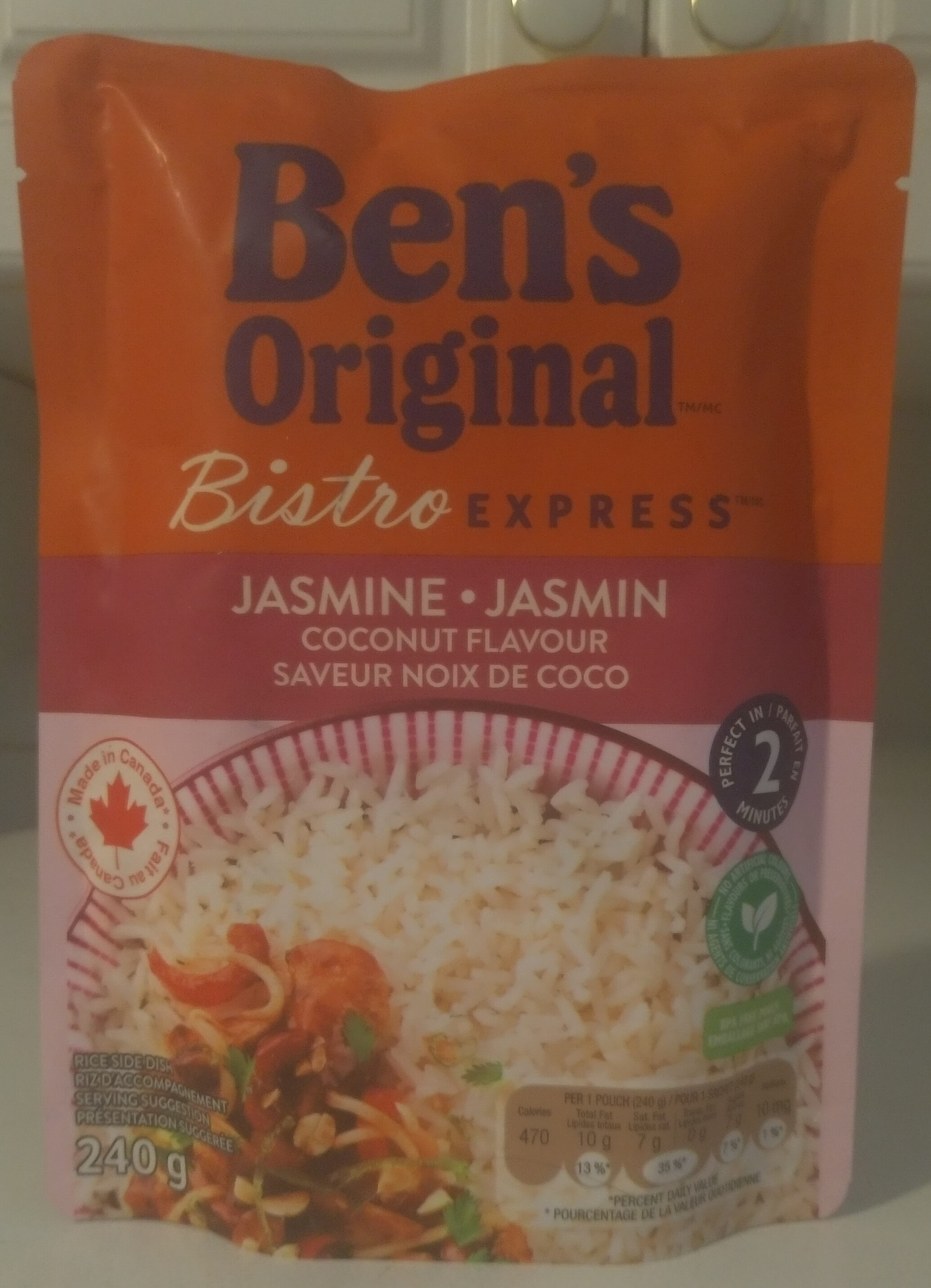 Coconut Flavour Jasmine Rice Bistro Express - Produkt - en