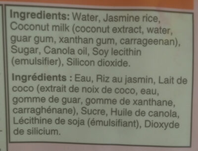 Coconut Flavour Jasmine Rice Bistro Express - Ingredienser - en