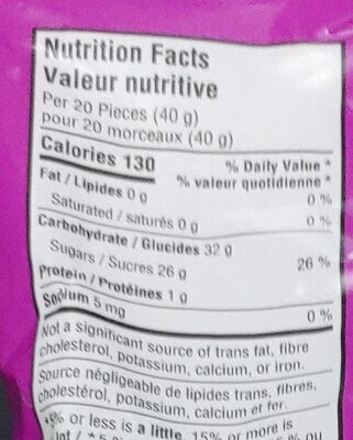 Gummies Berry - Nutrition facts - fr