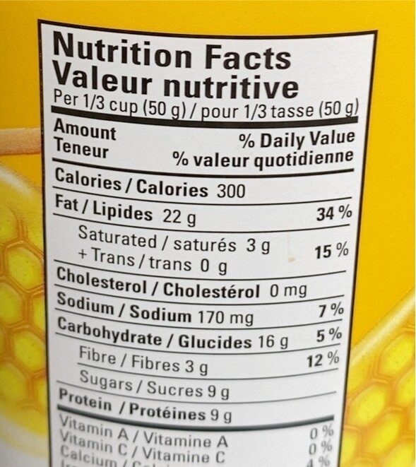 melange de noix - Nutrition facts - fr