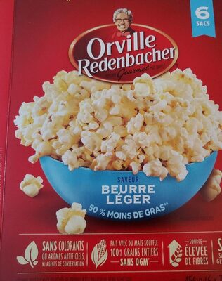 Calories in  Orville Popcorn Beurre Léger