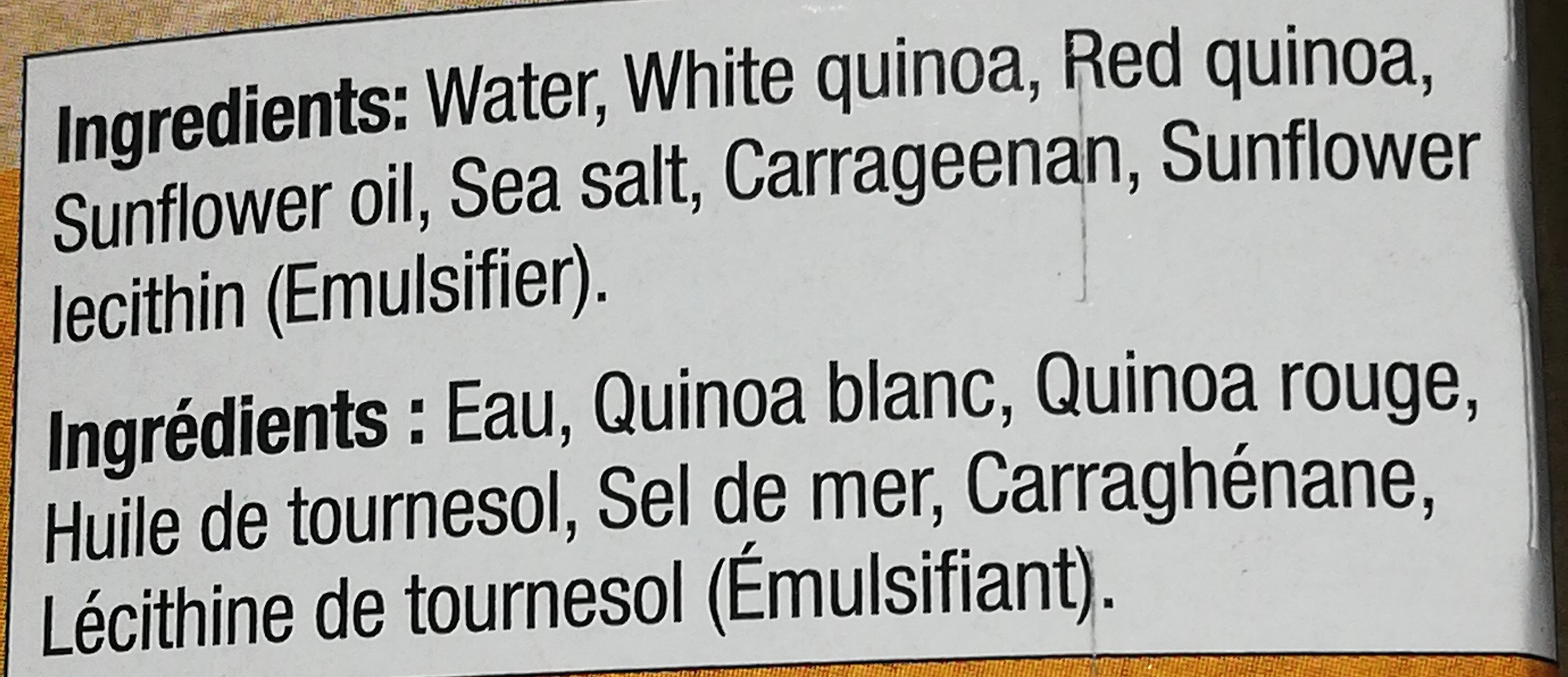 Quinoa blanc et rouge - Ingrédients - en