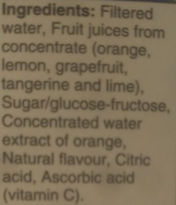 Citrus Fruit Beverage - Zutaten - en