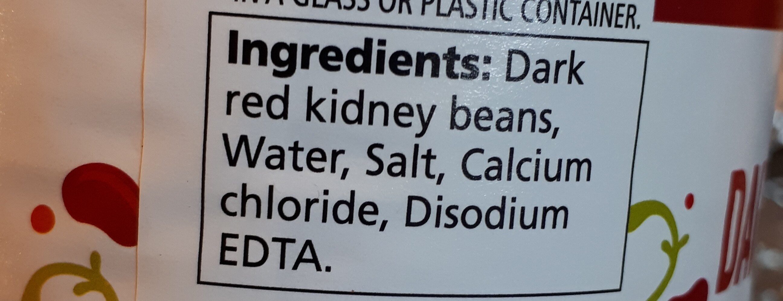 Dark Red Kidney Beans - Ingrédients