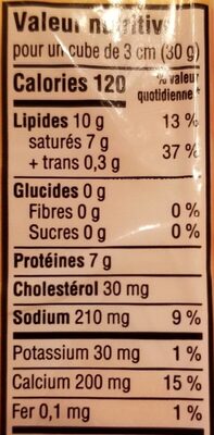 Fromage marbré - Nutrition facts